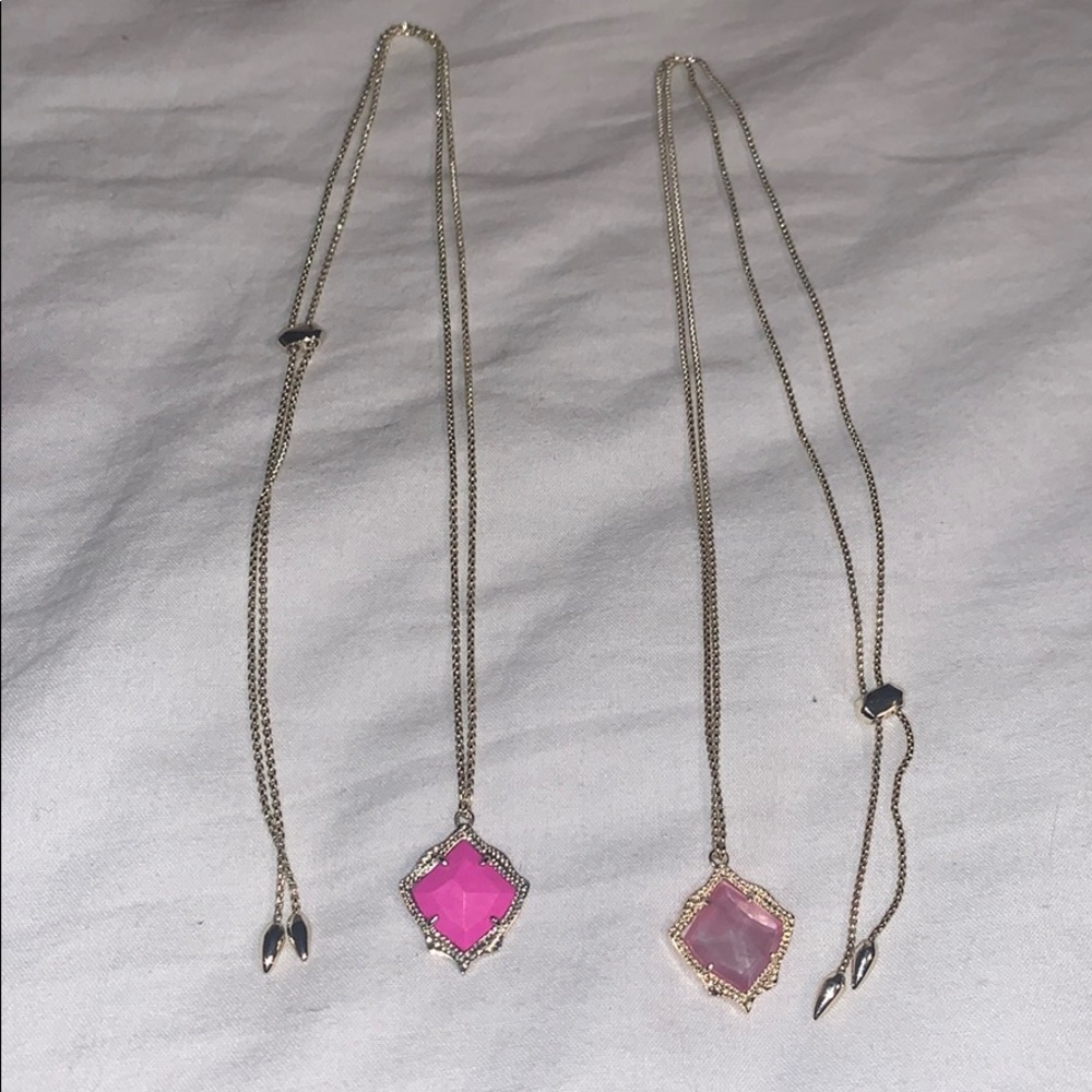 2 Gold Kendra Scott Necklaces